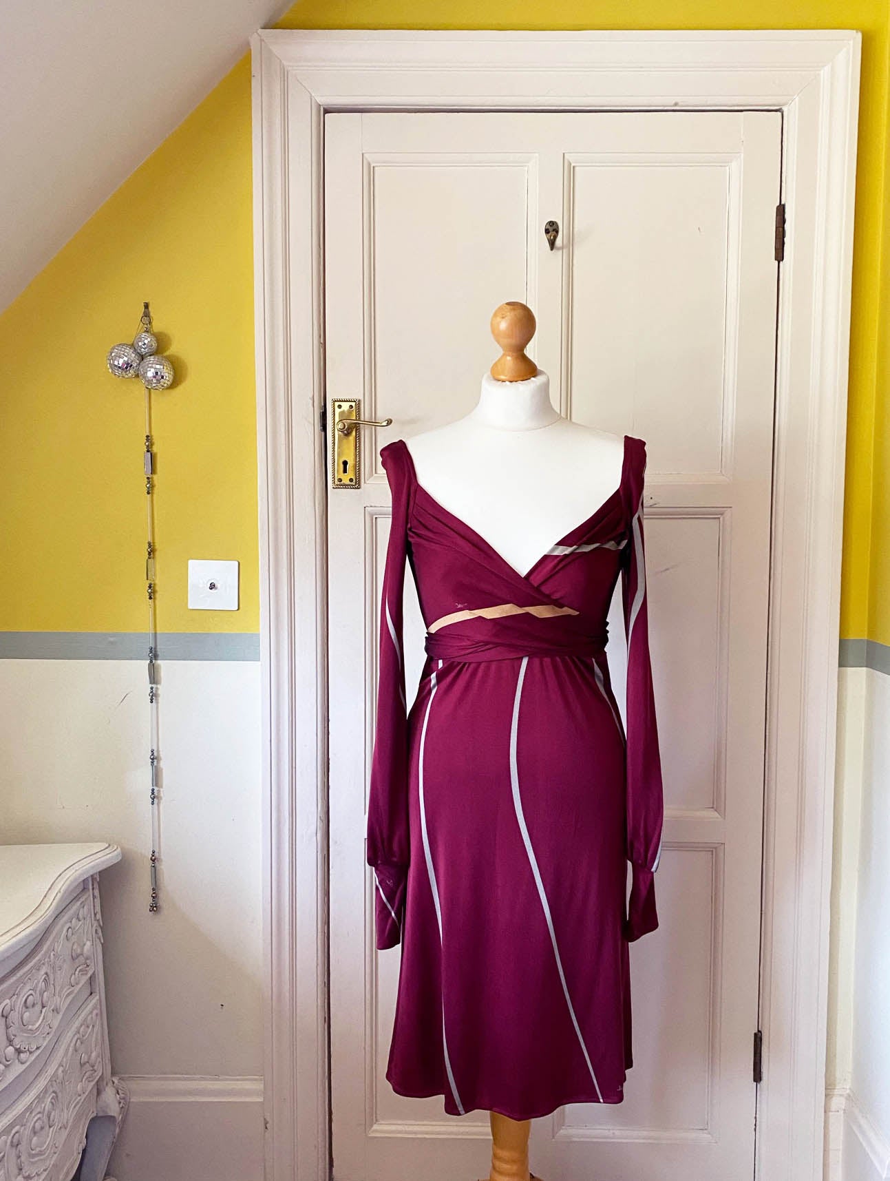 ISSA London Burgundy Wrap Dress ...